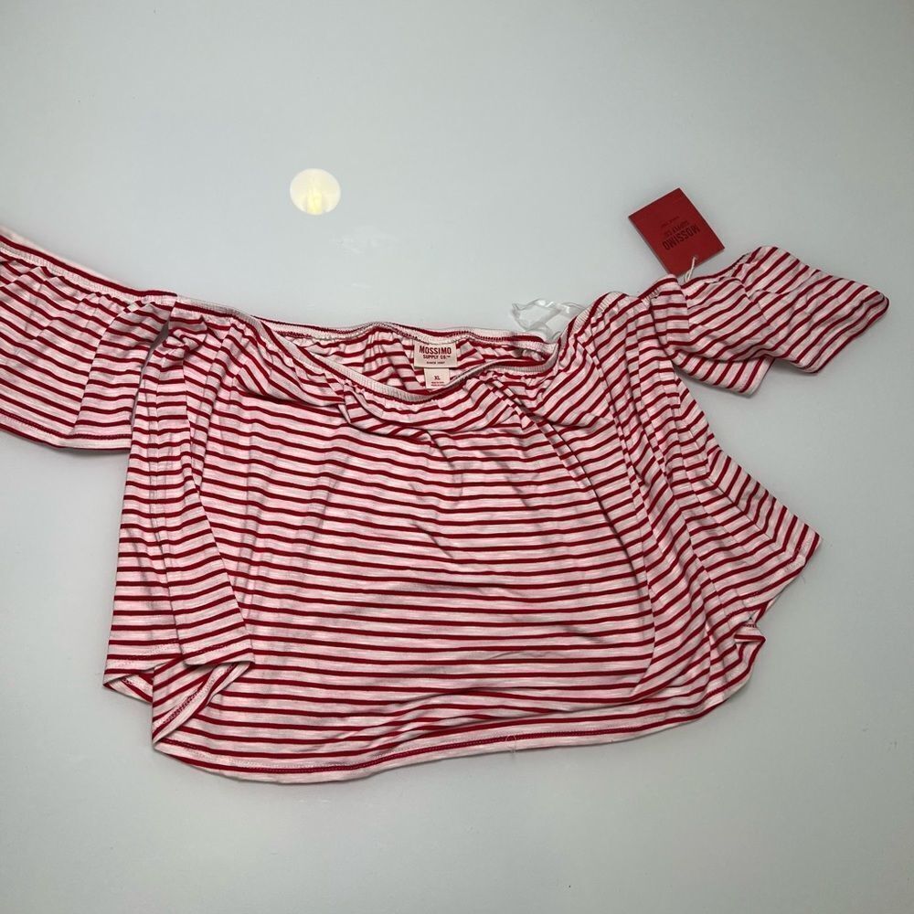 Off the shoulder NWT red striped Mossimo  shirt-XL